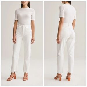 Agolde 24 Old Money Quiet Luxury 90s Button Fly High Rise Slim Step Hem Jeans